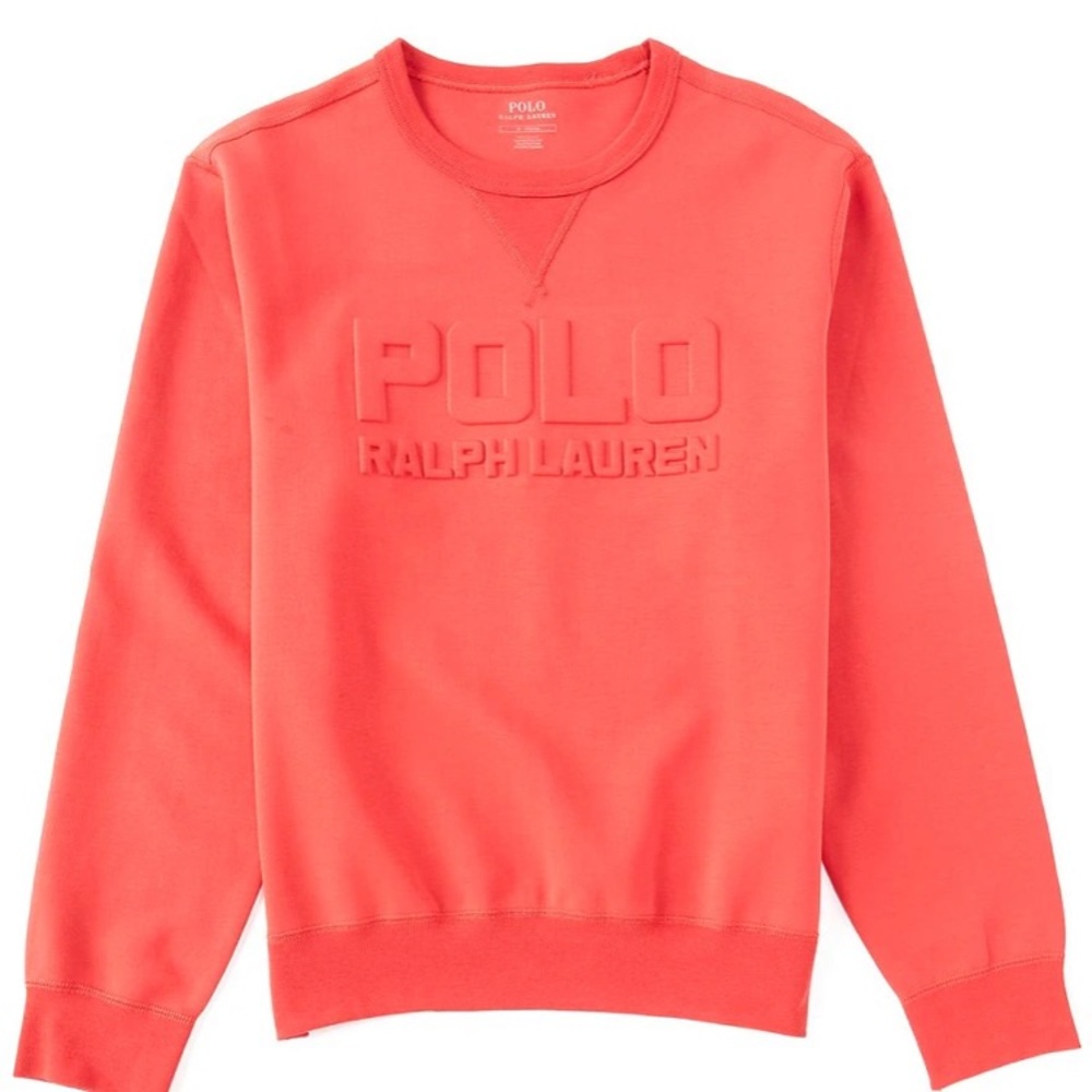 NWT Polo Ralph Lauren Mens Double knit logo print sweatshirt - Starboard red